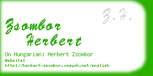 zsombor herbert business card